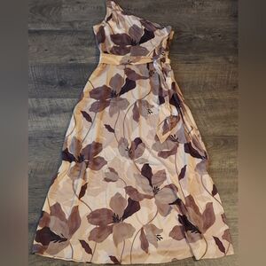 Nicole Miller New York One Shoulder Maxi Dress in Floral